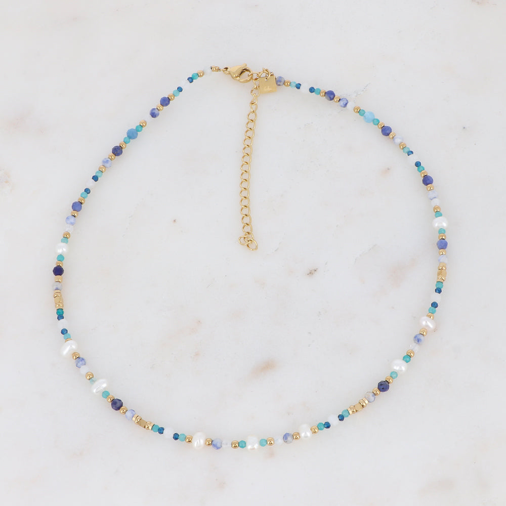 Halskette Naturstein Türkis