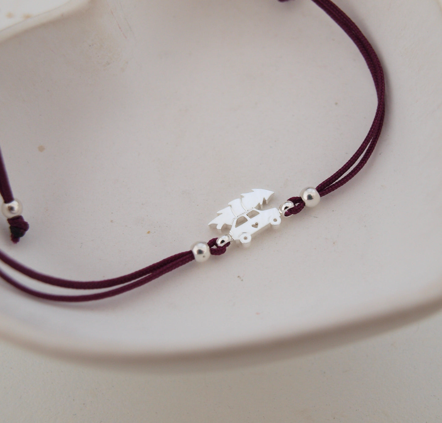 Armband Weihnachtsauto Silber