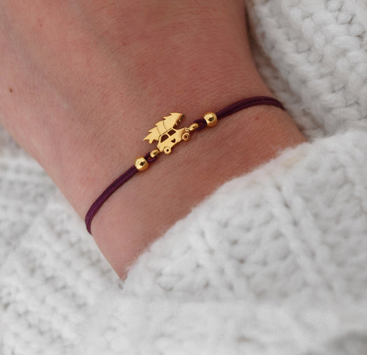 Armband Weihnachtsauto Gold