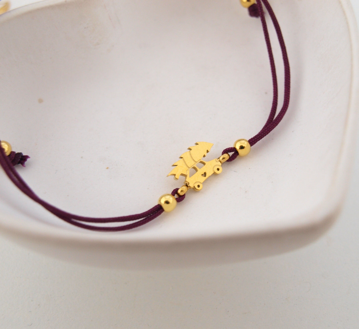 Armband Weihnachtsauto Gold