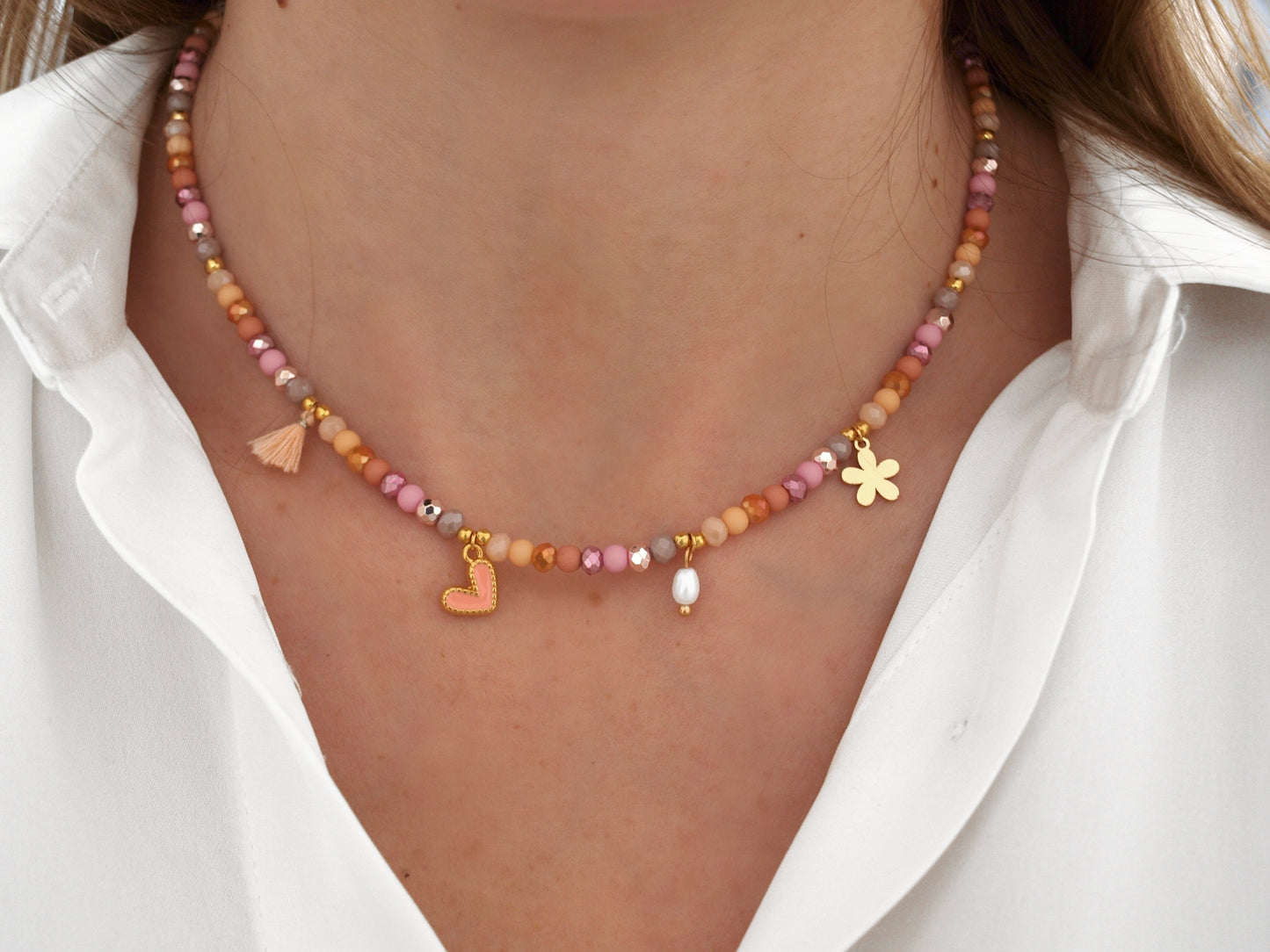 Flower Charm Necklace