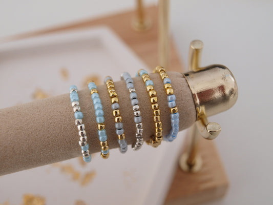 Ring Set hellblau
