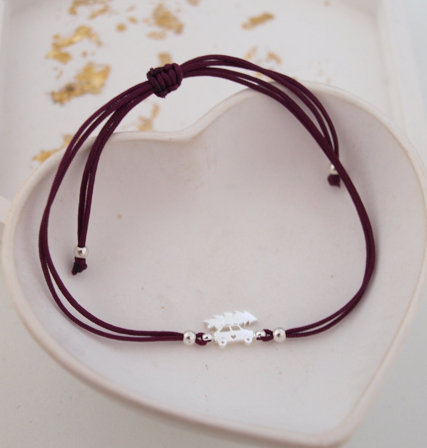 Armband Weihnachtsauto Silber