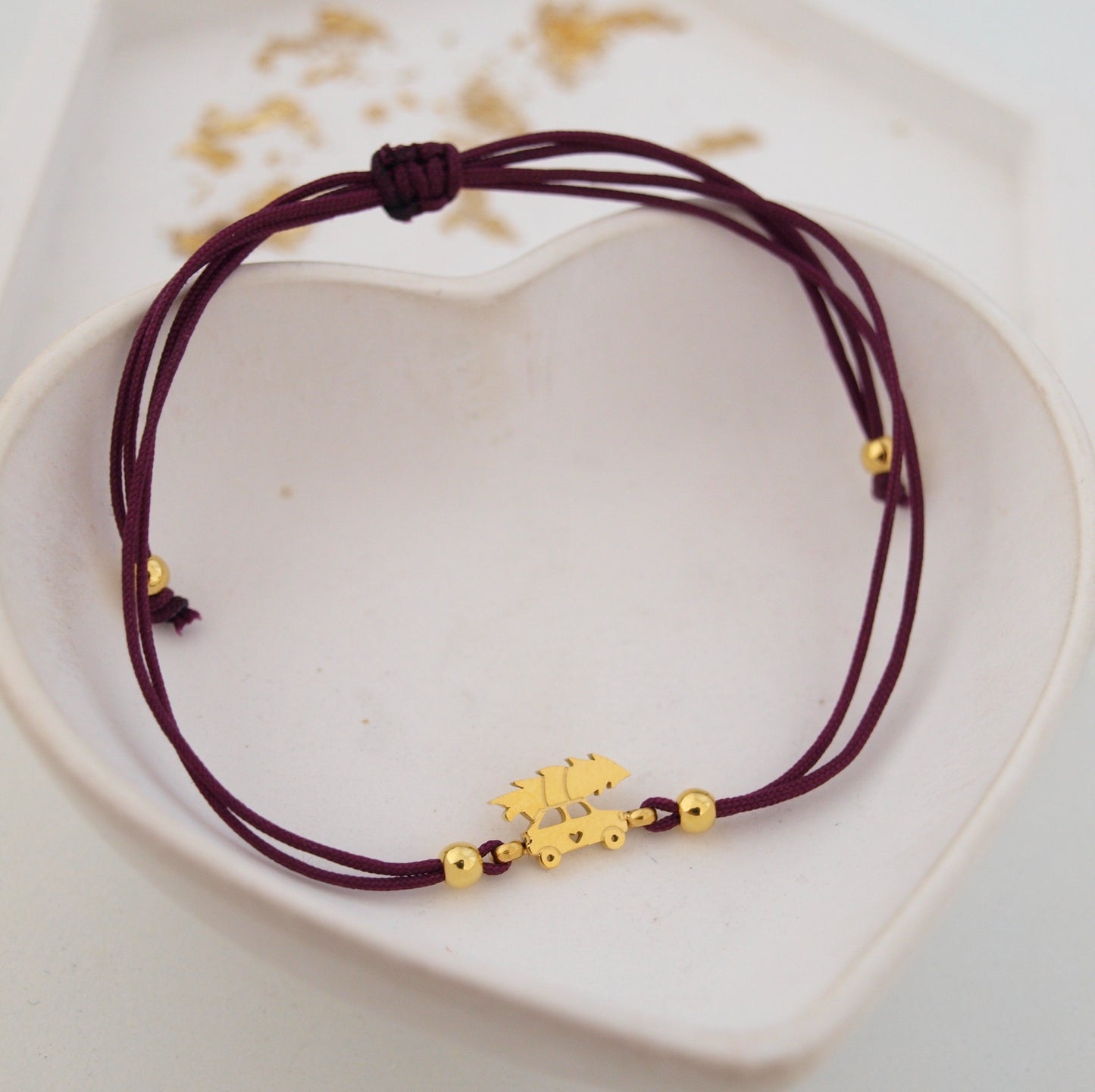 Armband Weihnachtsauto Gold