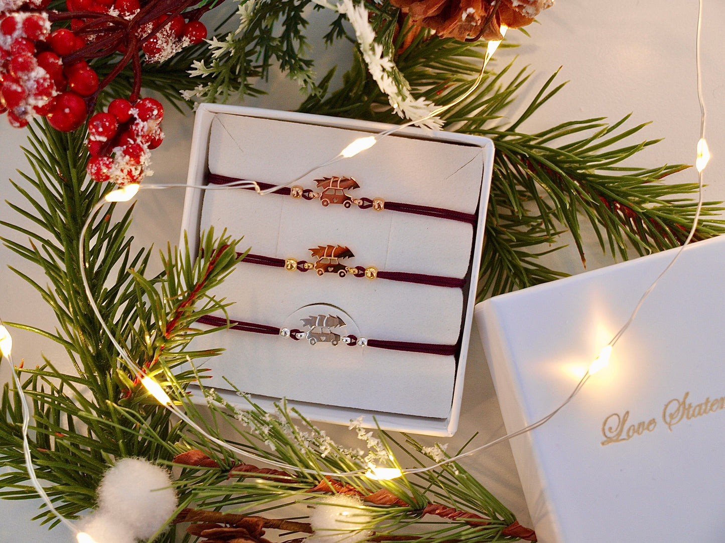 Armband Weihnachtsauto Gold