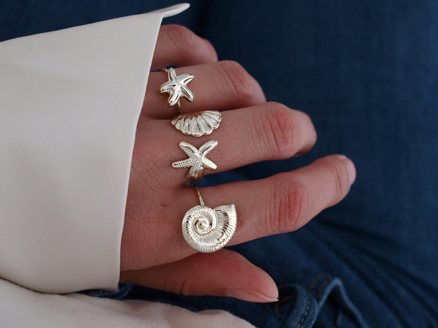 Ring Set Beach Silver
