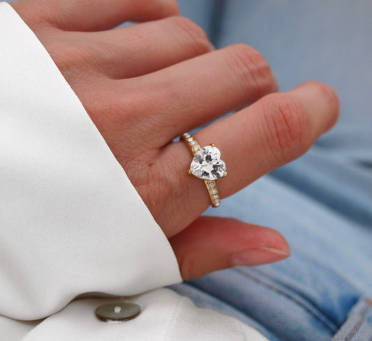 Ring Herz Zirkonia