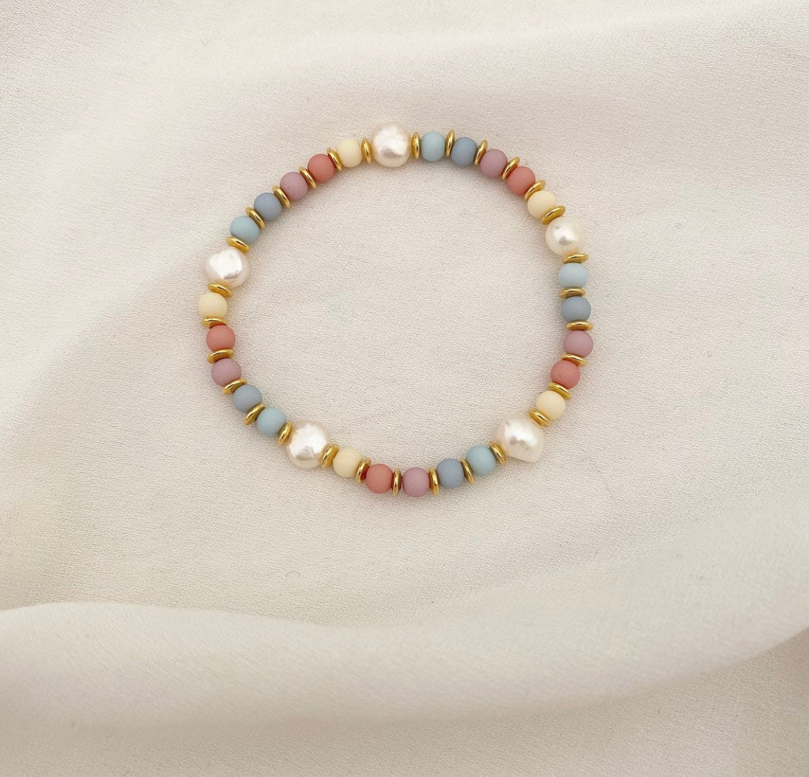 Perlenarmband Regenbogen Farbverlauf