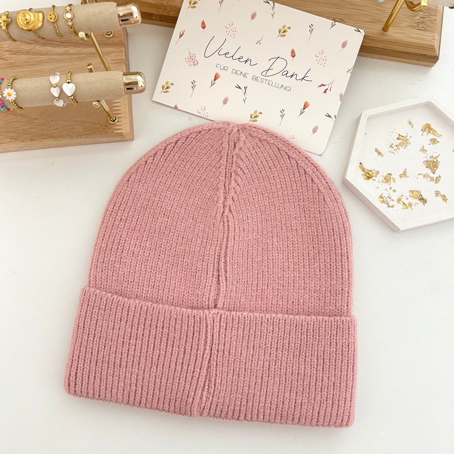 Mütze Herz Rosa