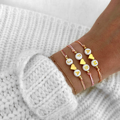 Buchstabenarmband „Flowerfield“