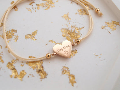 Armband Dog Mom Rosé Gold
