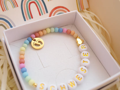 Regenbogenarmband Schwester