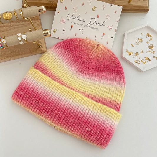 Mütze Farbverlauf Pink