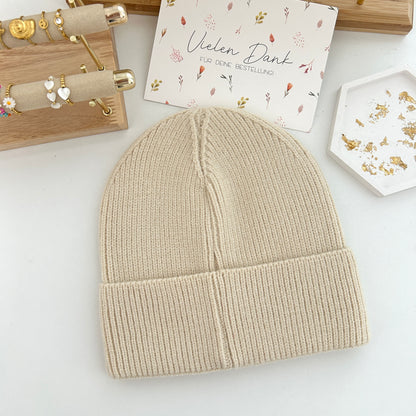 Mütze Herz Beige