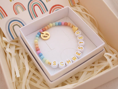 Regenbogenarmband Schwester