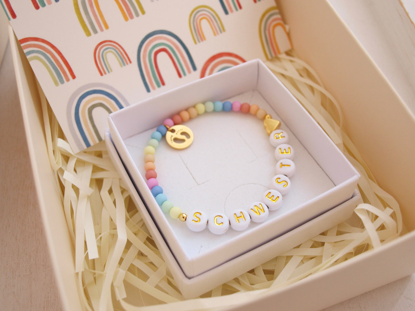 Regenbogenarmband Schwester