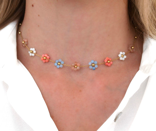 Pastell Daisy Necklace