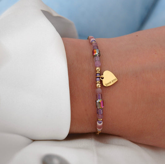 Purple Heart Bracelet